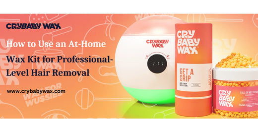 Crybaby at-home wax kit setup with vegan hard wax, warmer, and applicators for professional-level hair removal