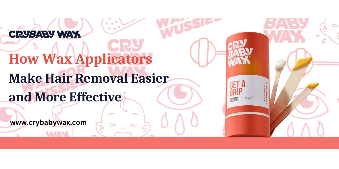 Crybaby wood wax applicators making at-home hair removal easier and more effective for face, body, and bikini
