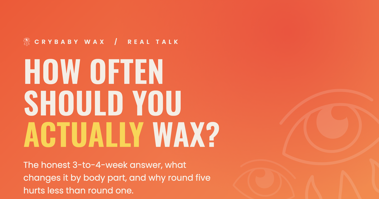 How often should you actually wax? The honest 3-to-4-week answer, what changes it by body part, and why round five hurts less than round one — Crybaby Wax