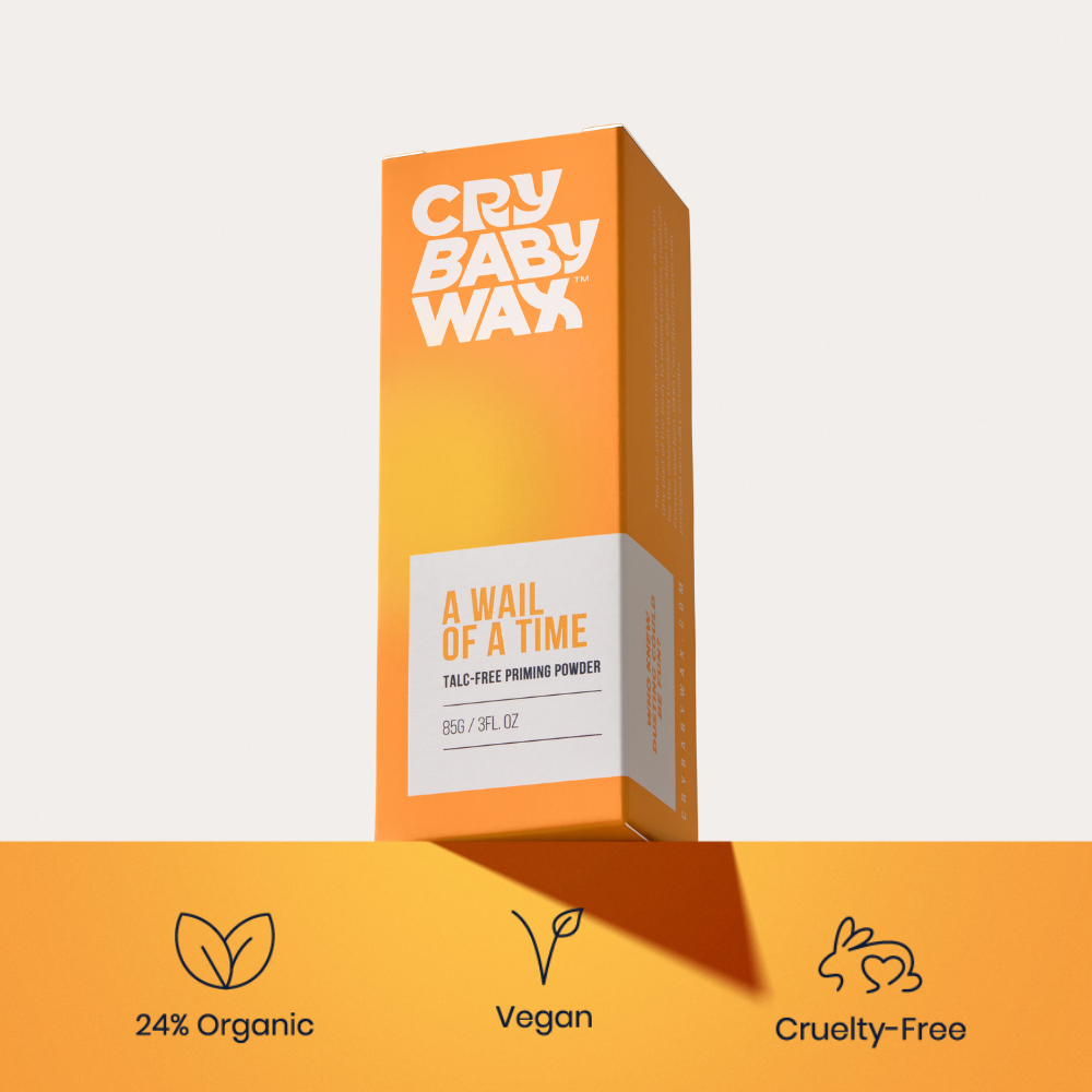 A Wail of a Time professional-grade pre-wax priming powder for spa and salon hard wax services