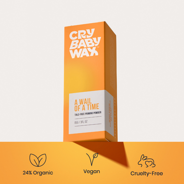 A Wail of a Time professional-grade pre-wax priming powder for spa and salon hard wax services